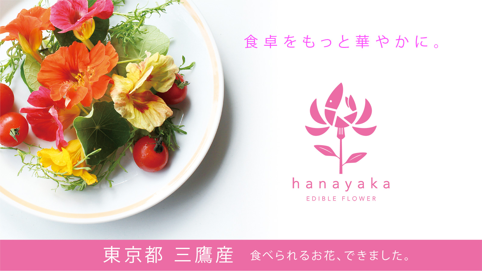 東京産エディブルフラワー生産販売「hanayaka」